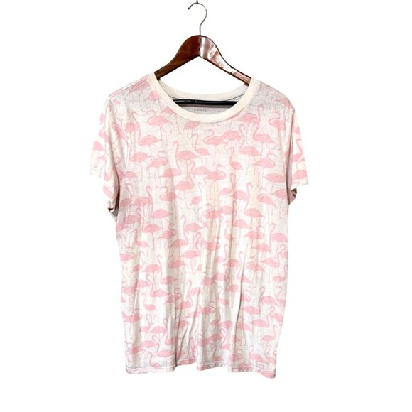 torrid Tops - Torrid Classic Fit Flamingo Print Lightweight T-Shirt Womens Size 1 Pink & White